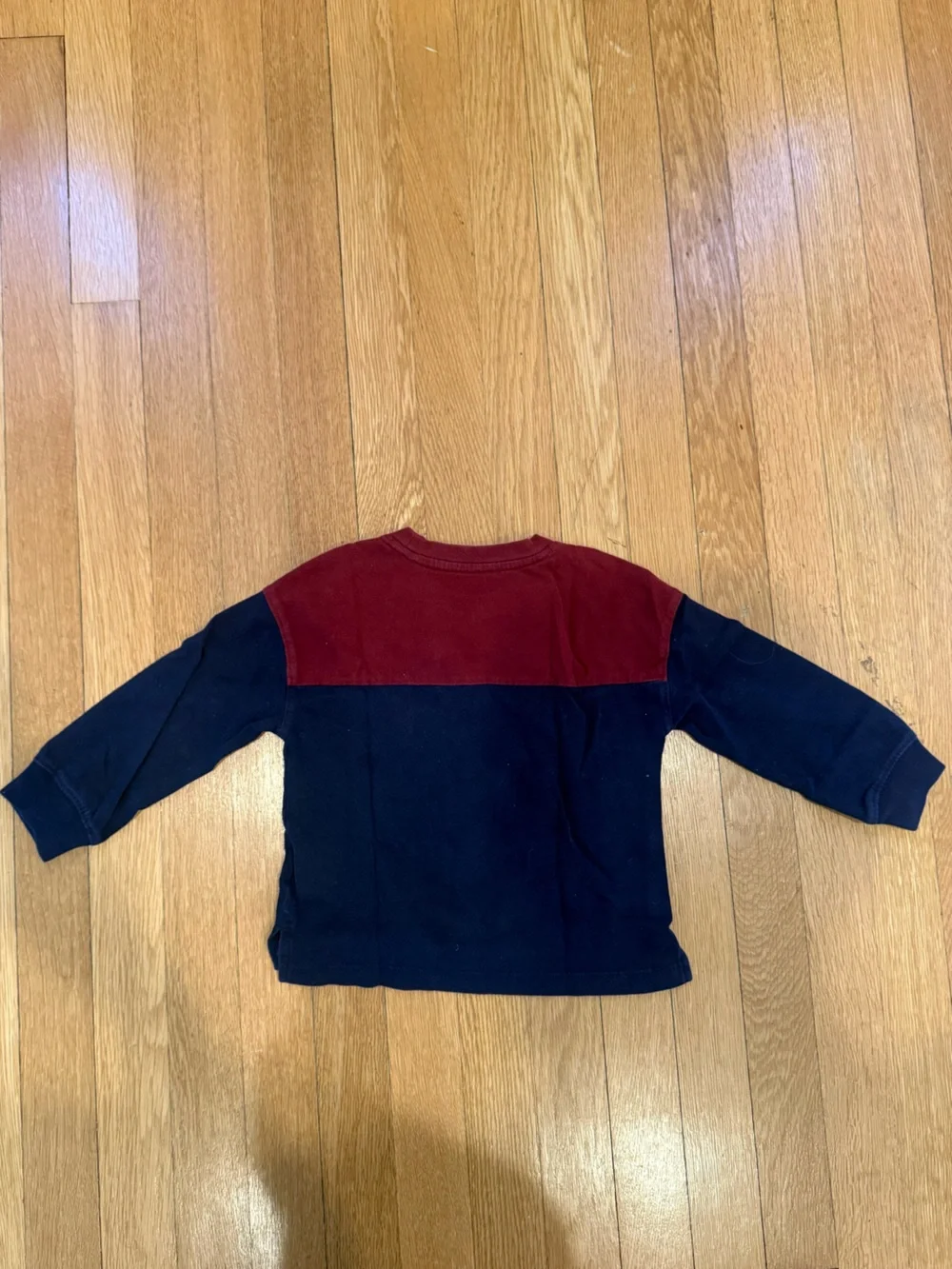 GAP Colorblock Pullover Sweatshirt in Navy and Burgundy